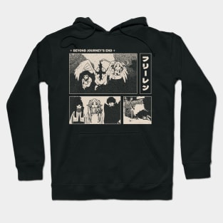 Frieren Beyond Journeys End Gloomy Halftone Fanart Design Hoodie